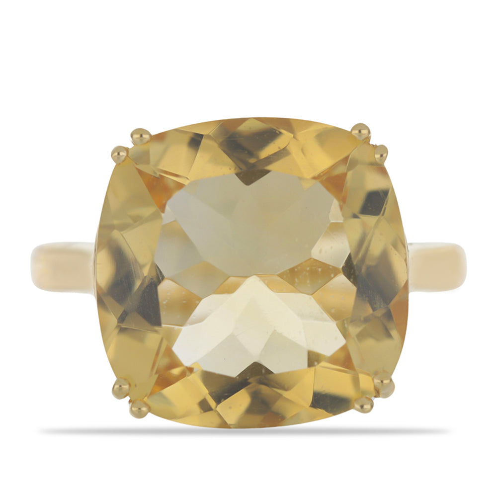 Goldplattierter Silberring mit Zitrin aus Rio Grande 1