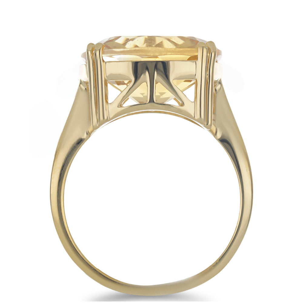 Goldplattierter Silberring mit Zitrin aus Rio Grande 2