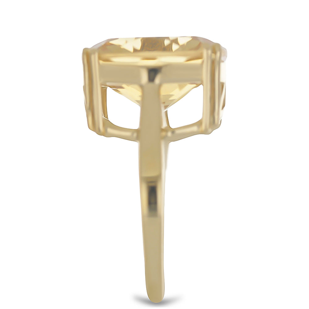 Goldplattierter Silberring mit Zitrin aus Rio Grande 4