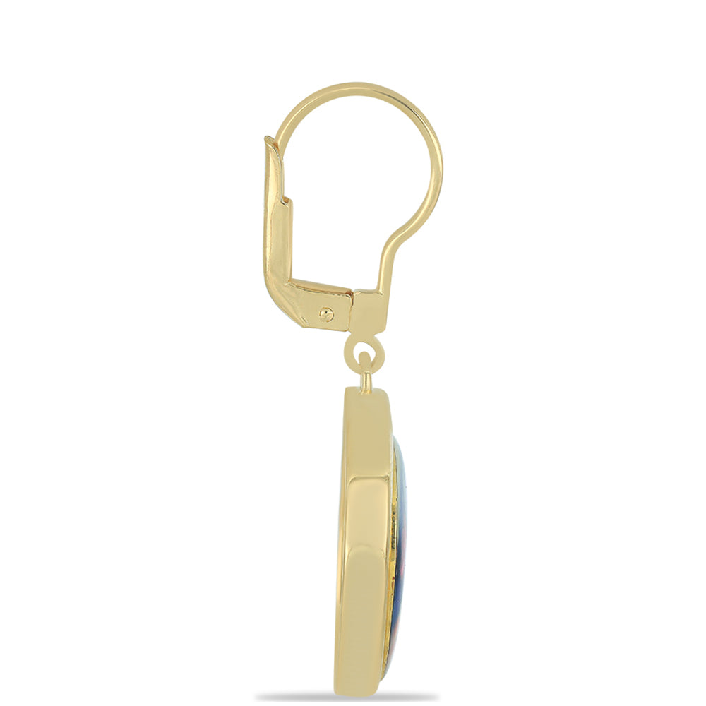 Goldplattierte Silberohrringe mit Emaille 2