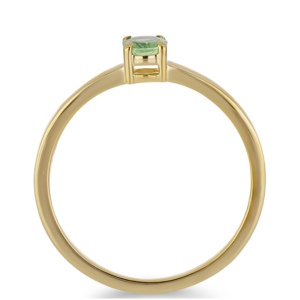 Goldring mit Tsavorit-Granat