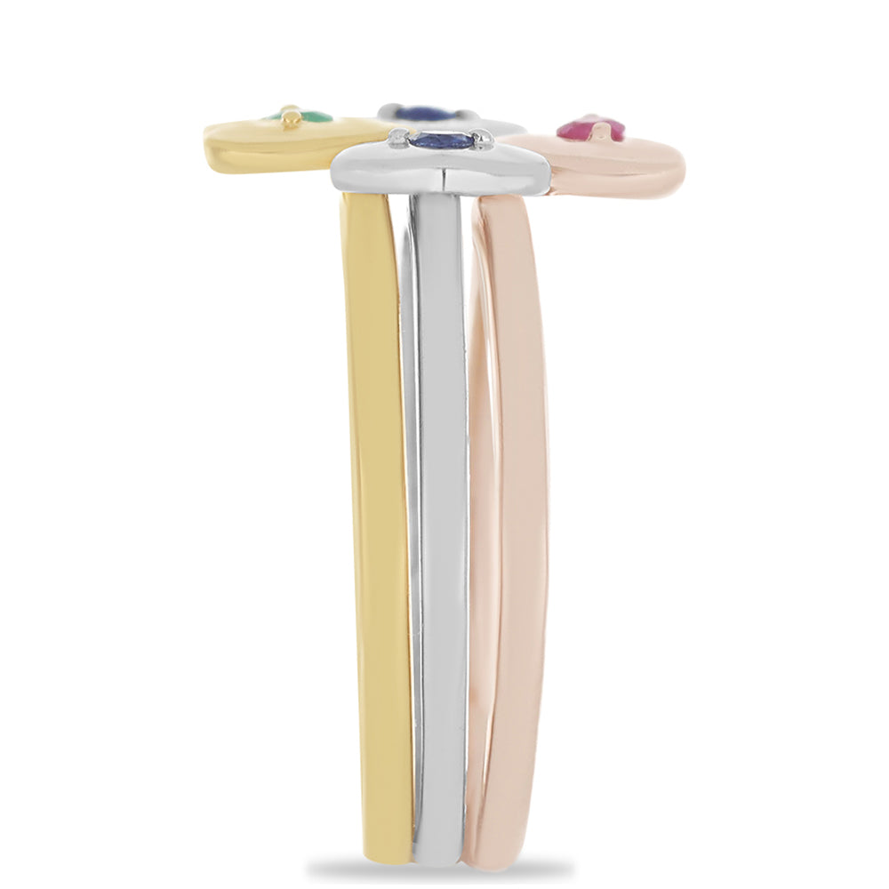 Schmuckgarnitur aus Hochwertiges Silber beschichtet mit drei Farbtönen mit Rubin aus Madagaskar 4