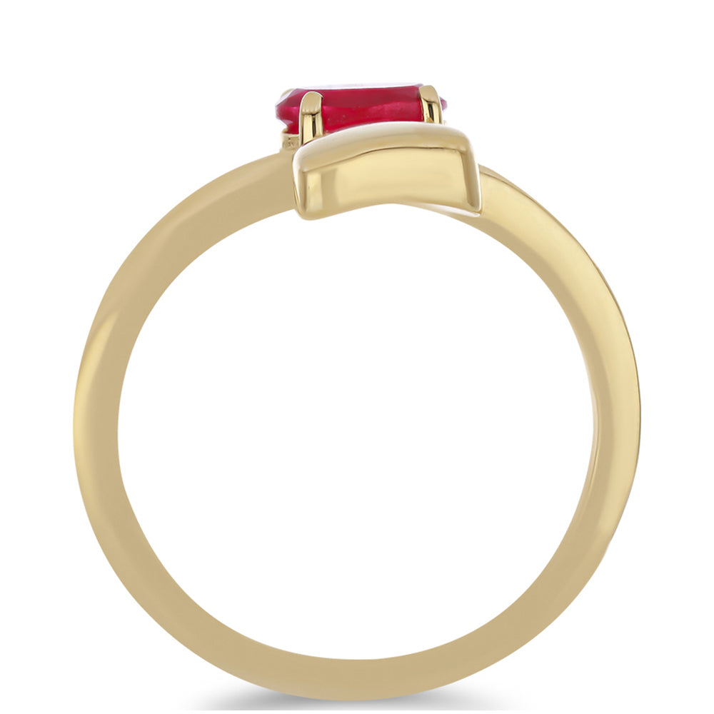 Goldplattierter Silberring mit rotem Achat