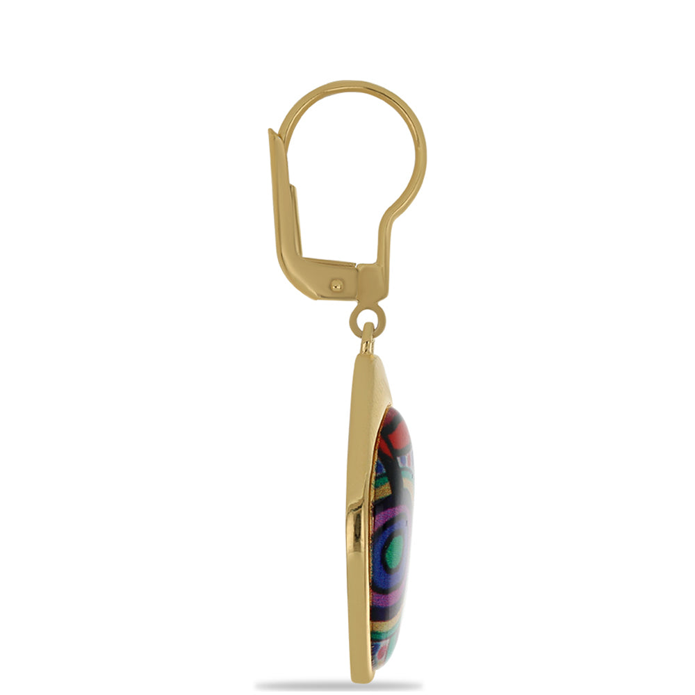 Goldplattierte Silberohrringe mit Emaille 2