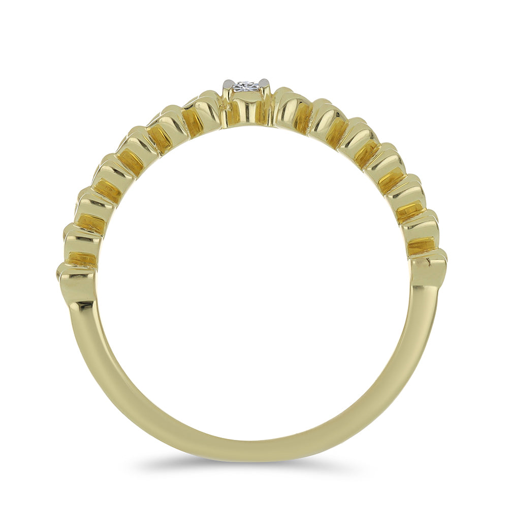 Goldplattierter Silberring mit weißem Diamant