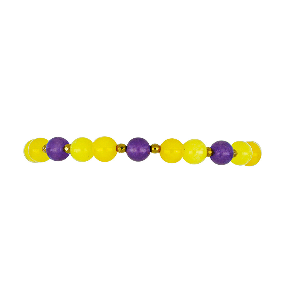 Goldplattiertes Silberarmband mit Zitronen-Chalcedon