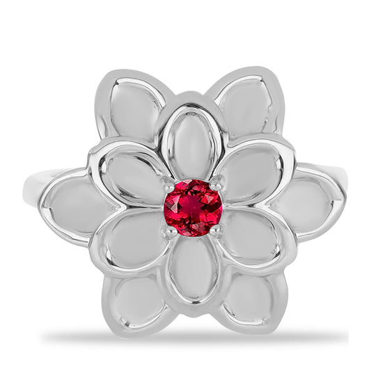 Silberring mit Rubellit aus Cruzeiro