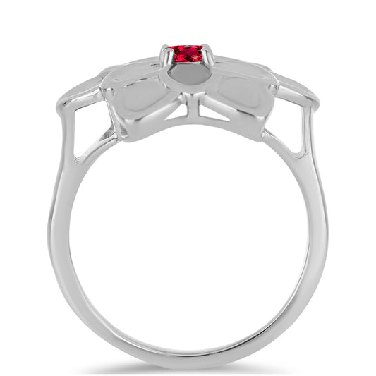 Silberring mit Rubellit aus Cruzeiro