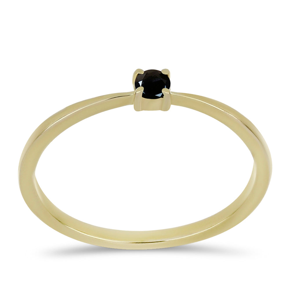 Goldring mit schwarzem Diamant 3