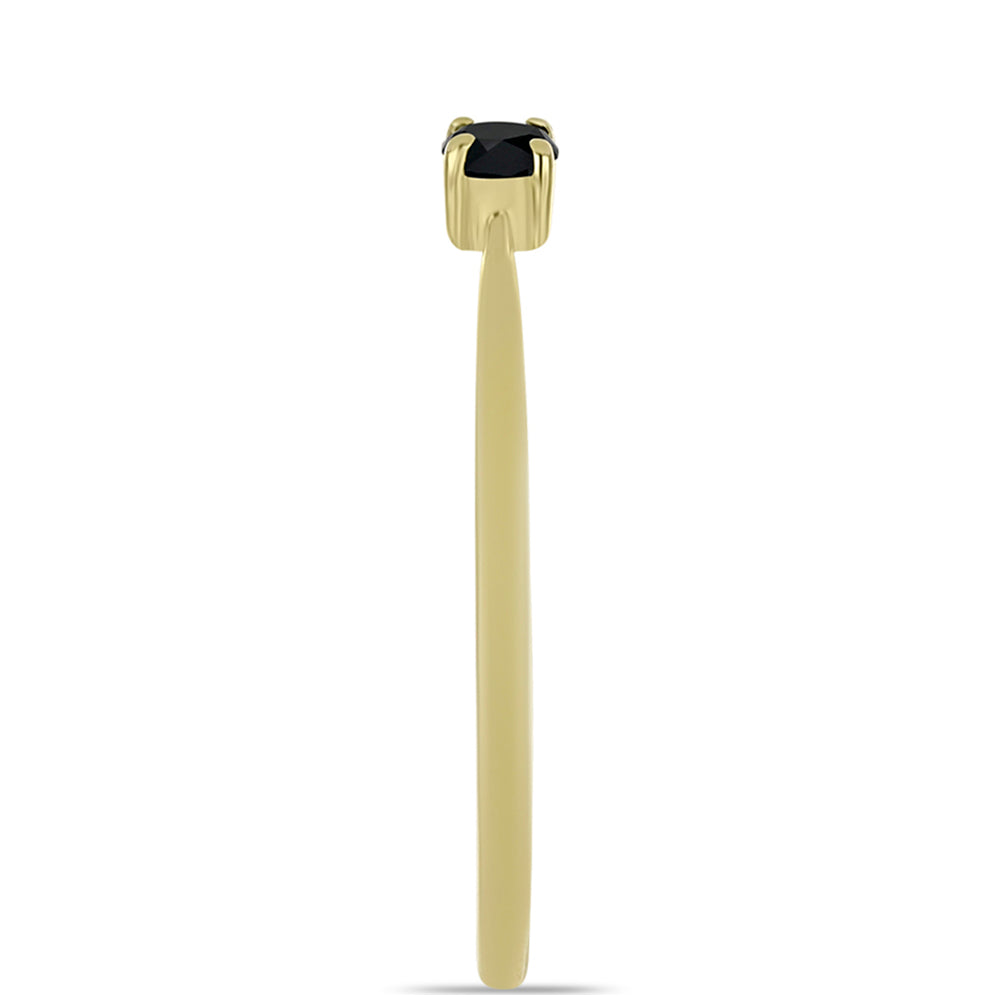 Goldring mit schwarzem Diamant 4