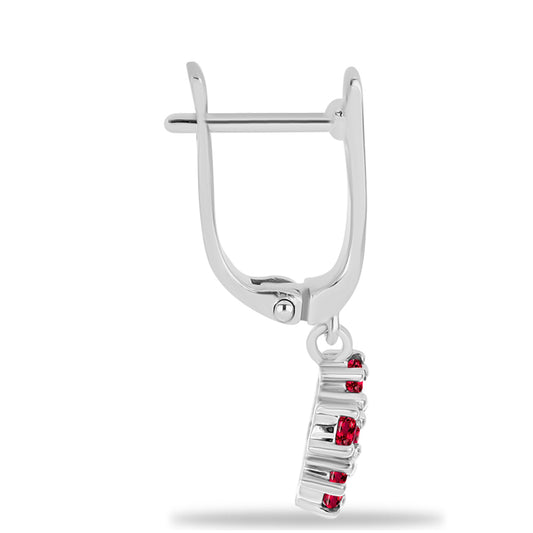 Silberohrringe mit Rubellit aus Cruzeiro