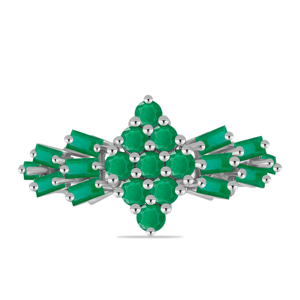 Silberring mit brasilianischem Smaragd