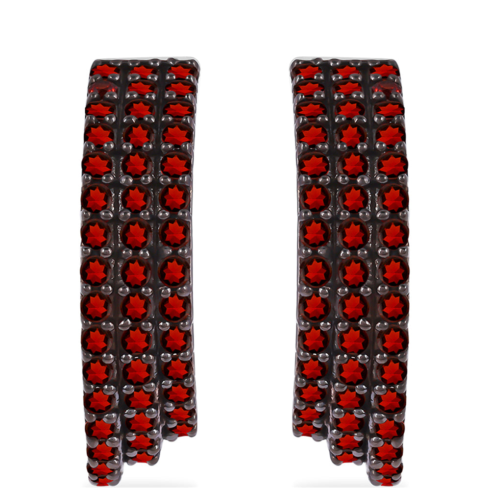 Silberohrringe mit Barton Granat 1