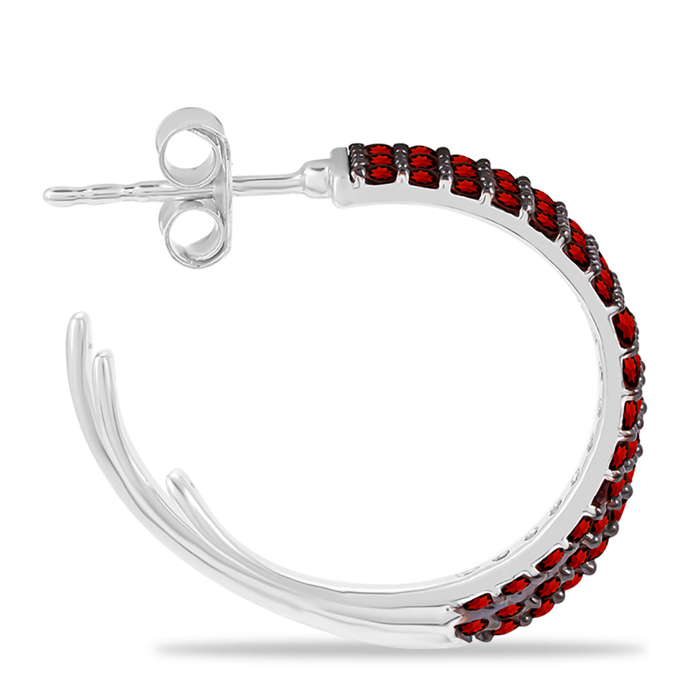 Silberohrringe mit Barton Granat 2