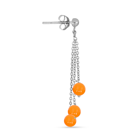 Silberohrringe mit gelbem Jade