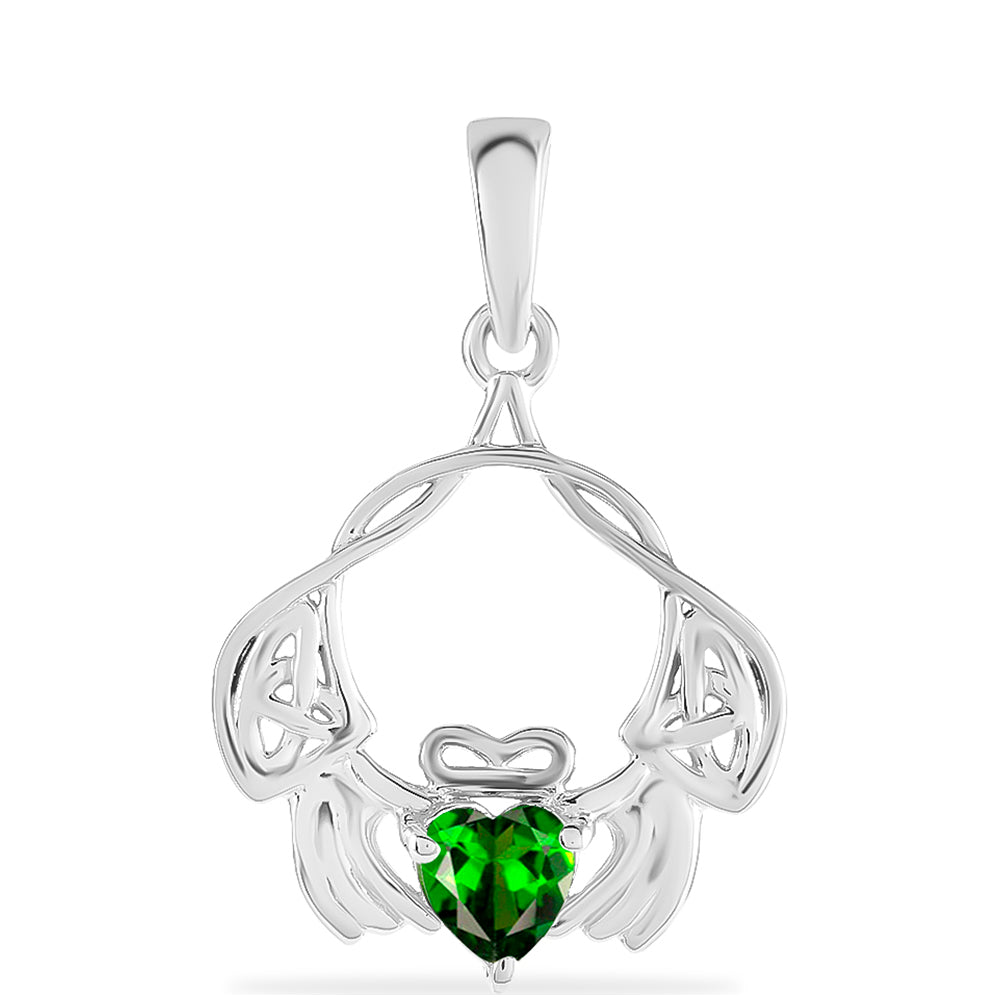 Silberanhänger mit Chromdiopsid