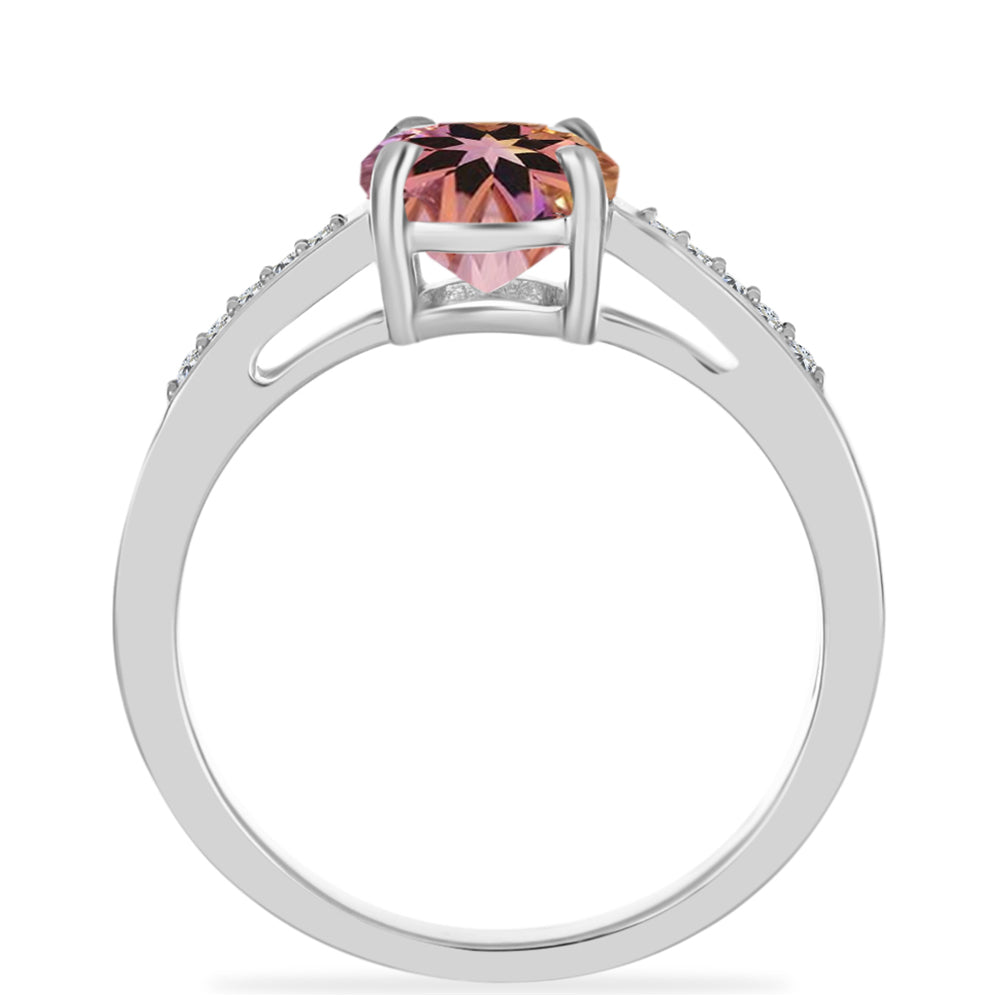 Silberring mit Anahi Ametrin und weißem Topas 2