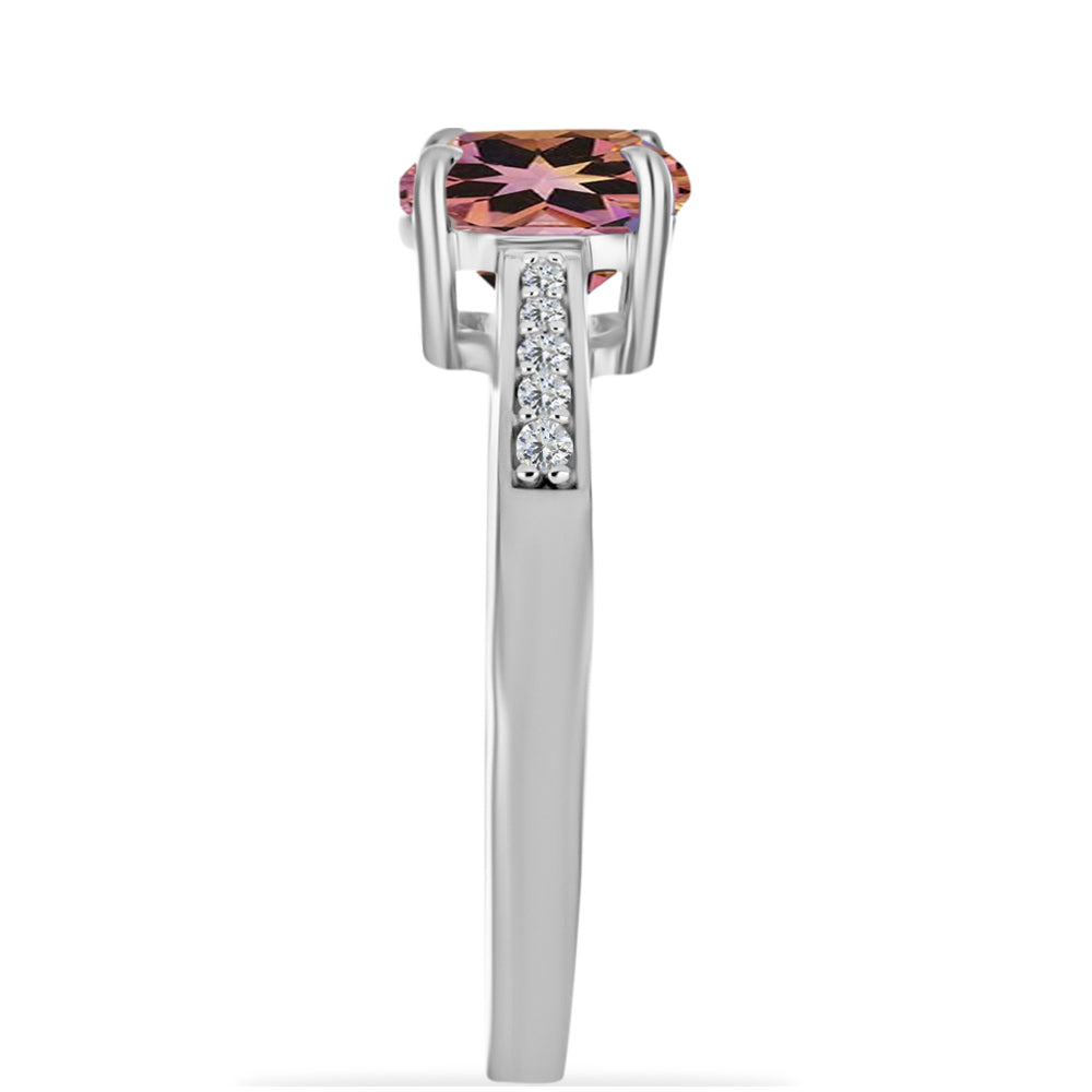 Silberring mit Anahi Ametrin und weißem Topas 4