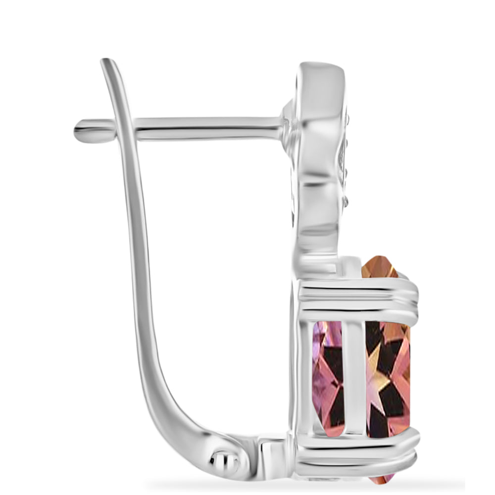 Silberohrringe mit Anahi Ametrin und weißem Topas