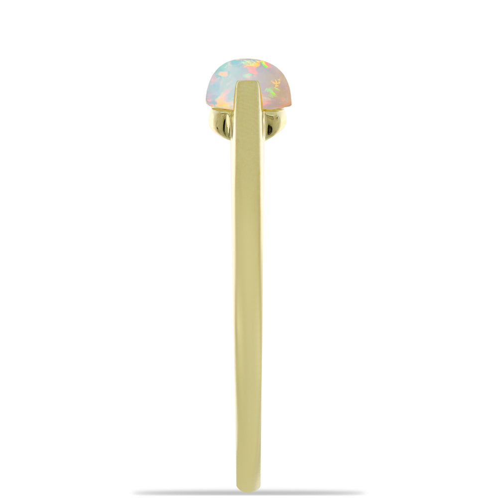 Goldplattierter Silberring mit Welo-Opal