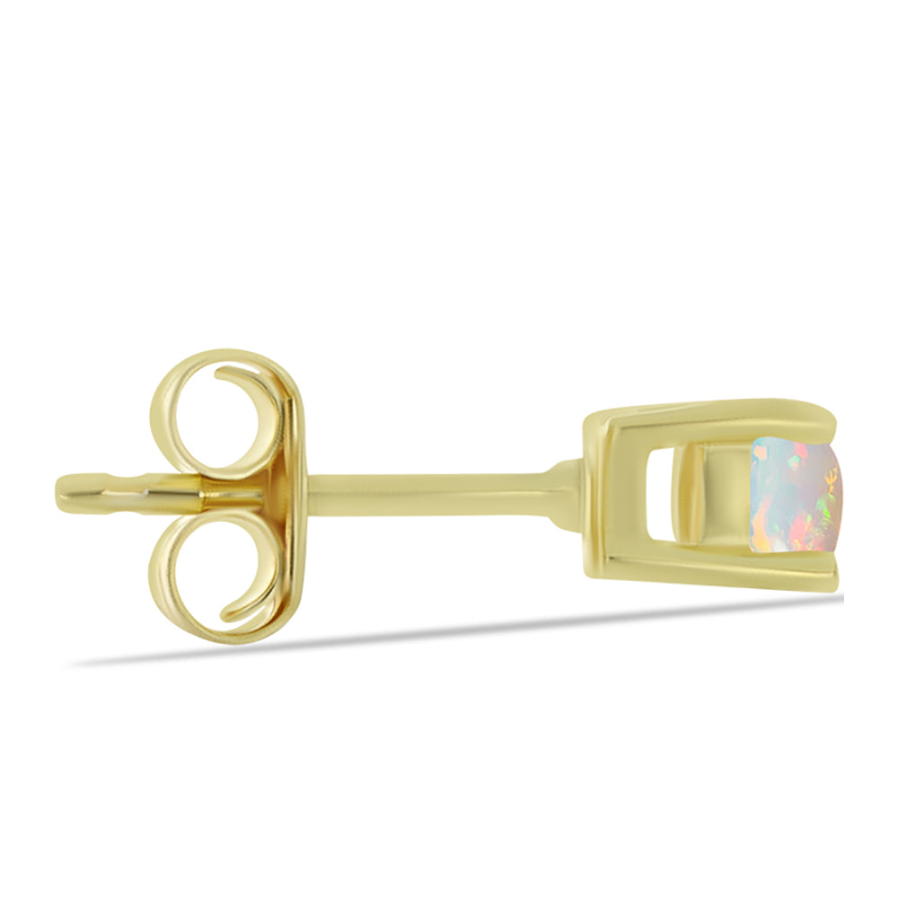 Goldplattierte Silberohrringe mit Welo-Opal