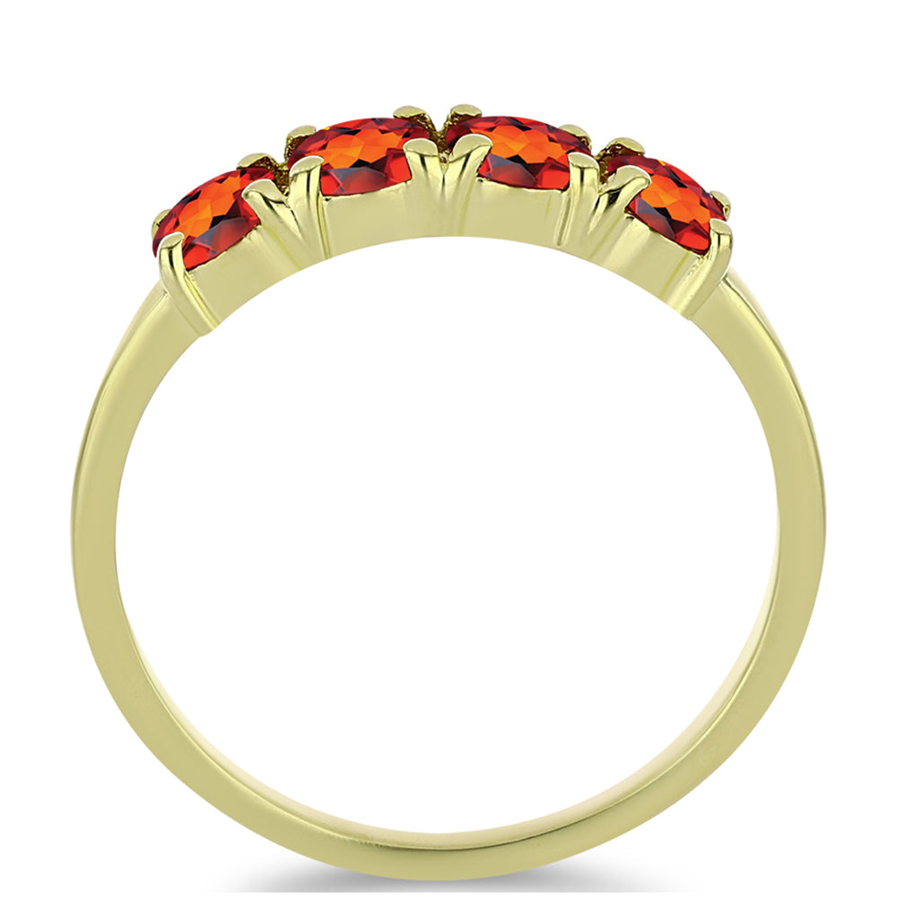 Goldplattierter Silberring mit Citrin aus Madeira 2