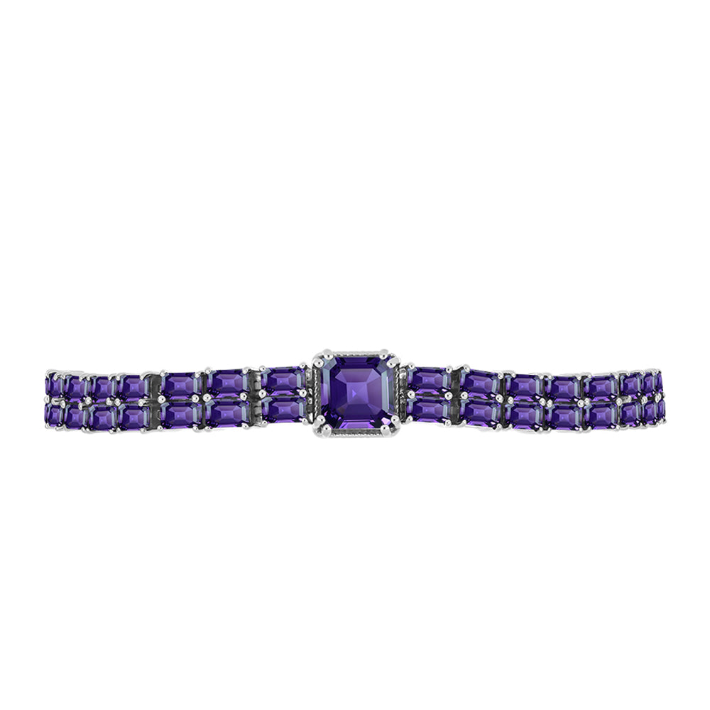 Silberarmband mit marokkanischem Amethyst 2