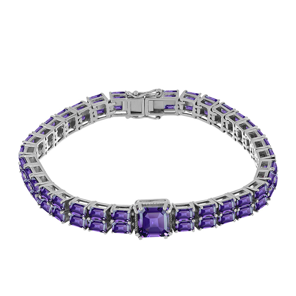 Silberarmband mit marokkanischem Amethyst 1