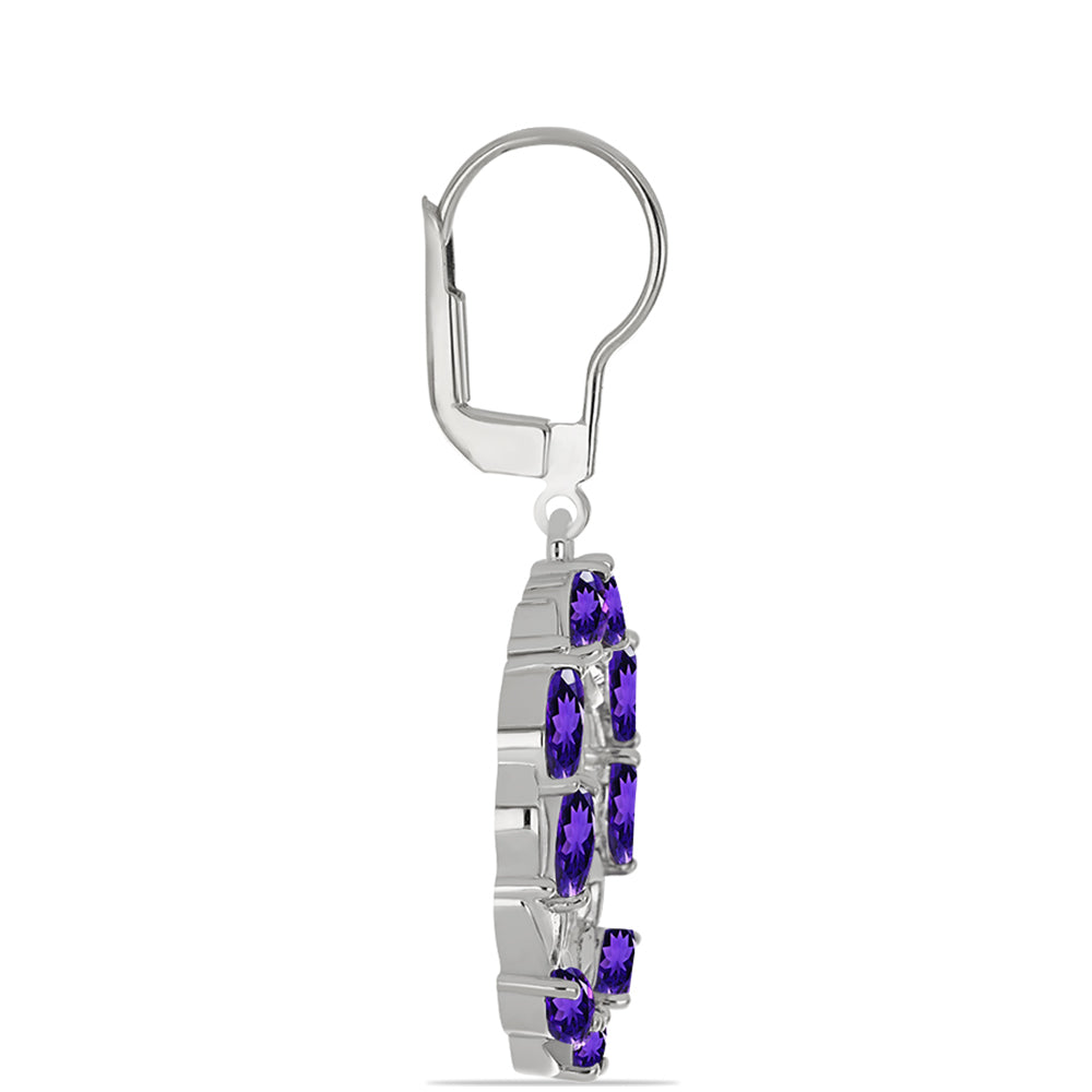 Silberohrringe mit marokkanischem Amethyst