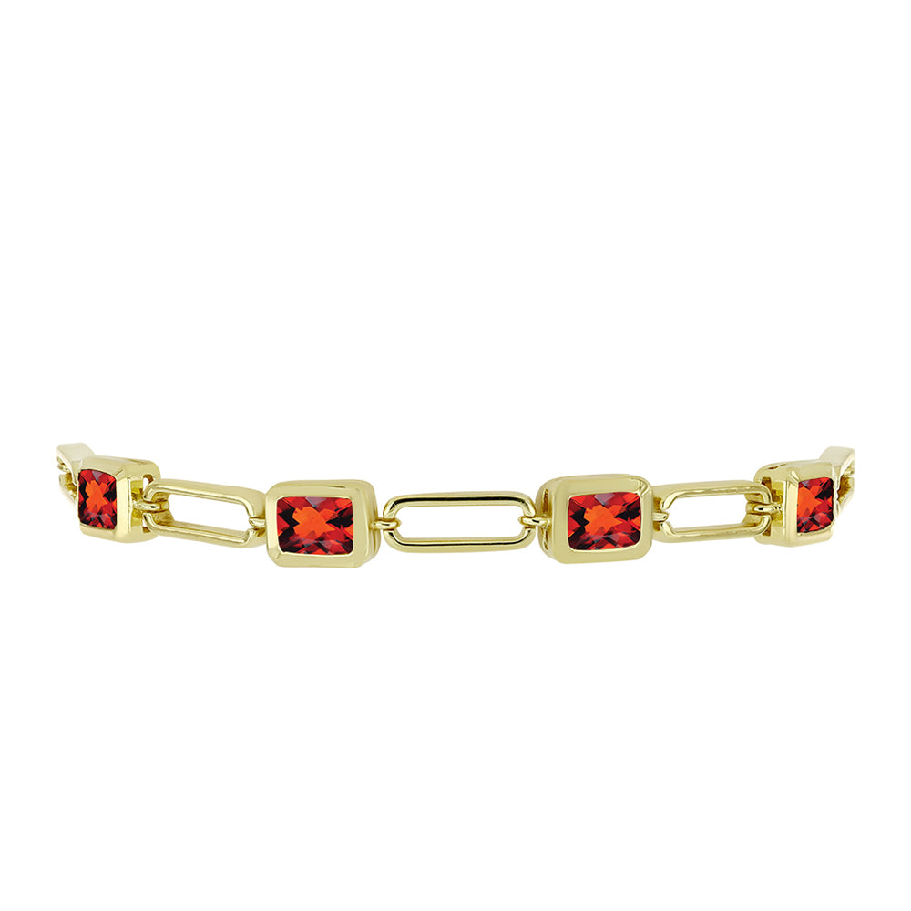 Goldplattiertes Silberarmband mit Citrin aus Madeira