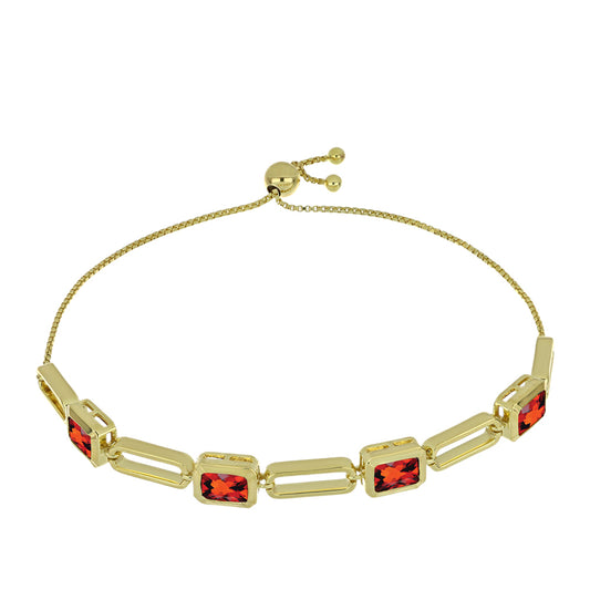 Goldplattiertes Silberarmband mit Citrin aus Madeira