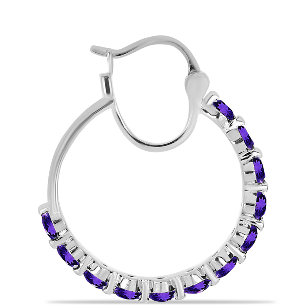 Silberohrringe mit marokkanischem Amethyst