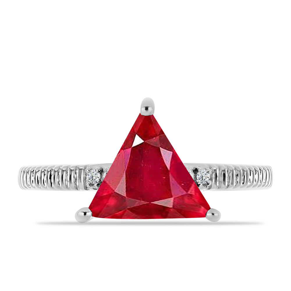 Silberring mit rotem Achat und weißem Topas