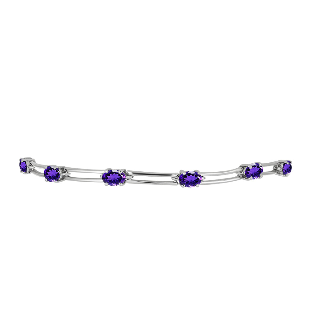 Silberarmband mit marokkanischem Amethyst