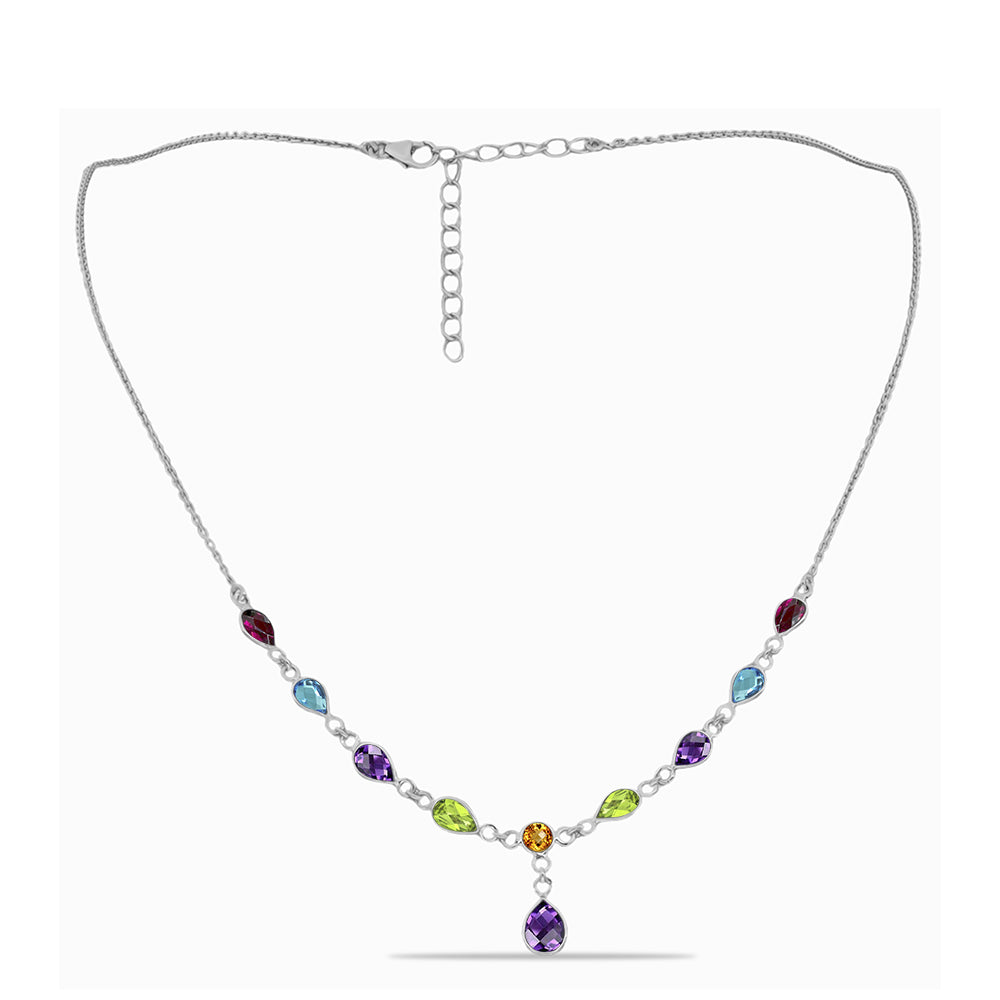 Silberhalskette mit marokkanischem Amethyst 1