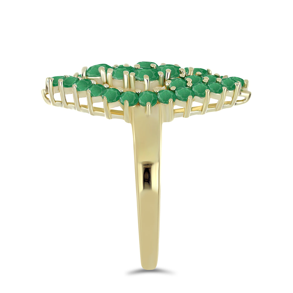Goldplattierter Silberring mit brasilianischem Smaragd 4