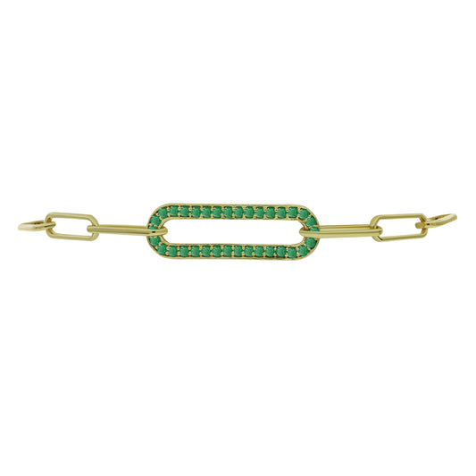 Goldplattiertes Silberarmband mit brasilianischem Smaragd