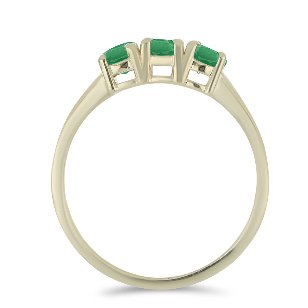 Goldplattierter Silberring mit brasilianischem Smaragd