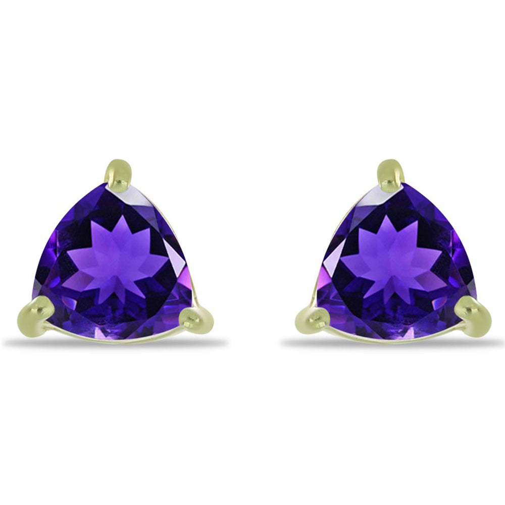 Goldplattierte Silberohrringe mit marokkanischem Amethyst 1