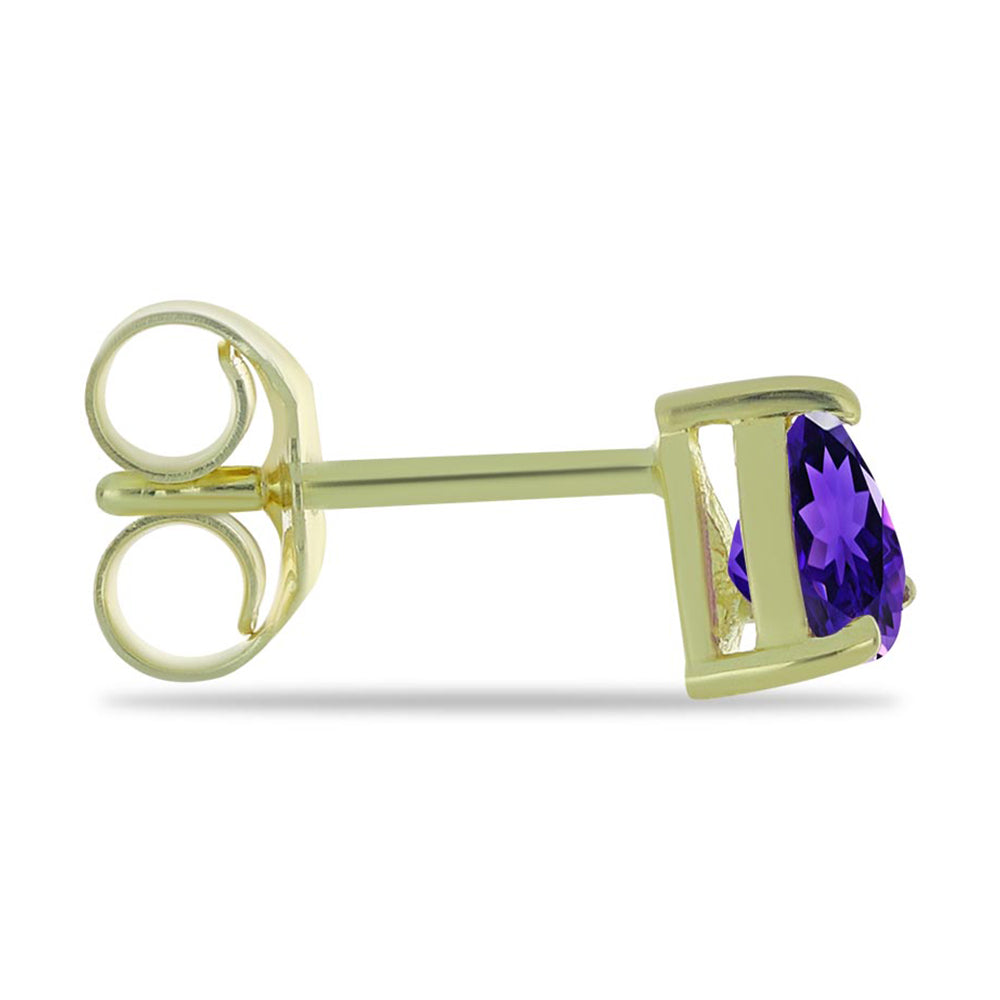 Goldplattierte Silberohrringe mit marokkanischem Amethyst 2