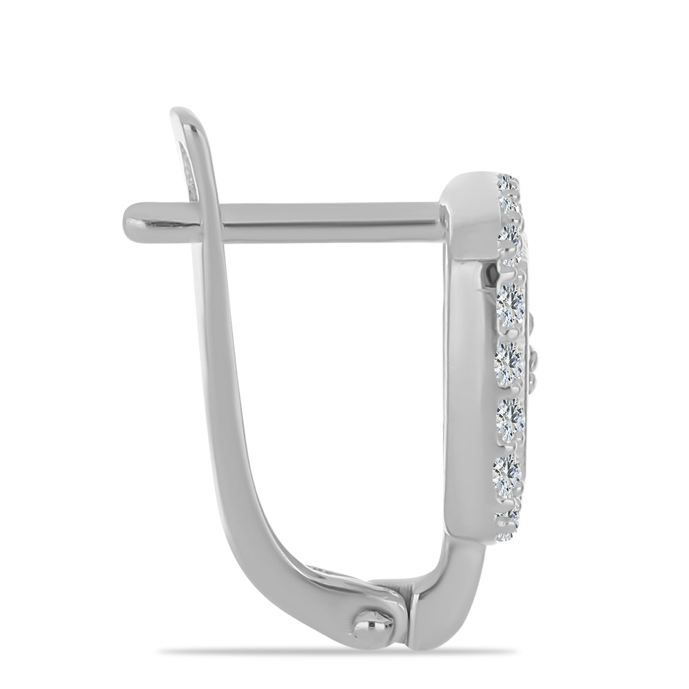 Silberohrringe mit natürlichem Alexandrit und weißem Topas