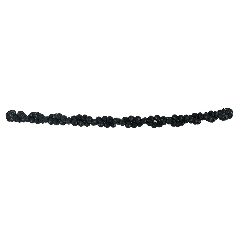 Goldplattiertes Silberarmband mit schwarzem Spinell