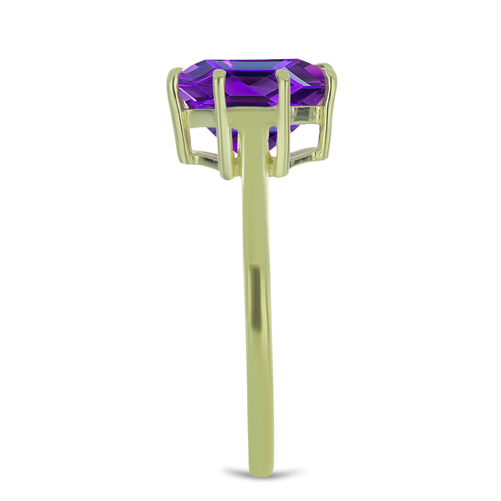 Goldplattierter Silberring mit marokkanischem Amethyst