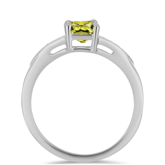 Silberring mit Zitronentopas und weißem Topas