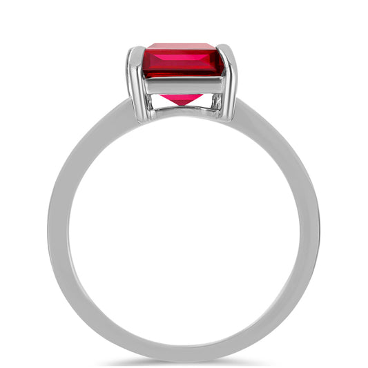 Silberring mit Rubin aus Madagaskar