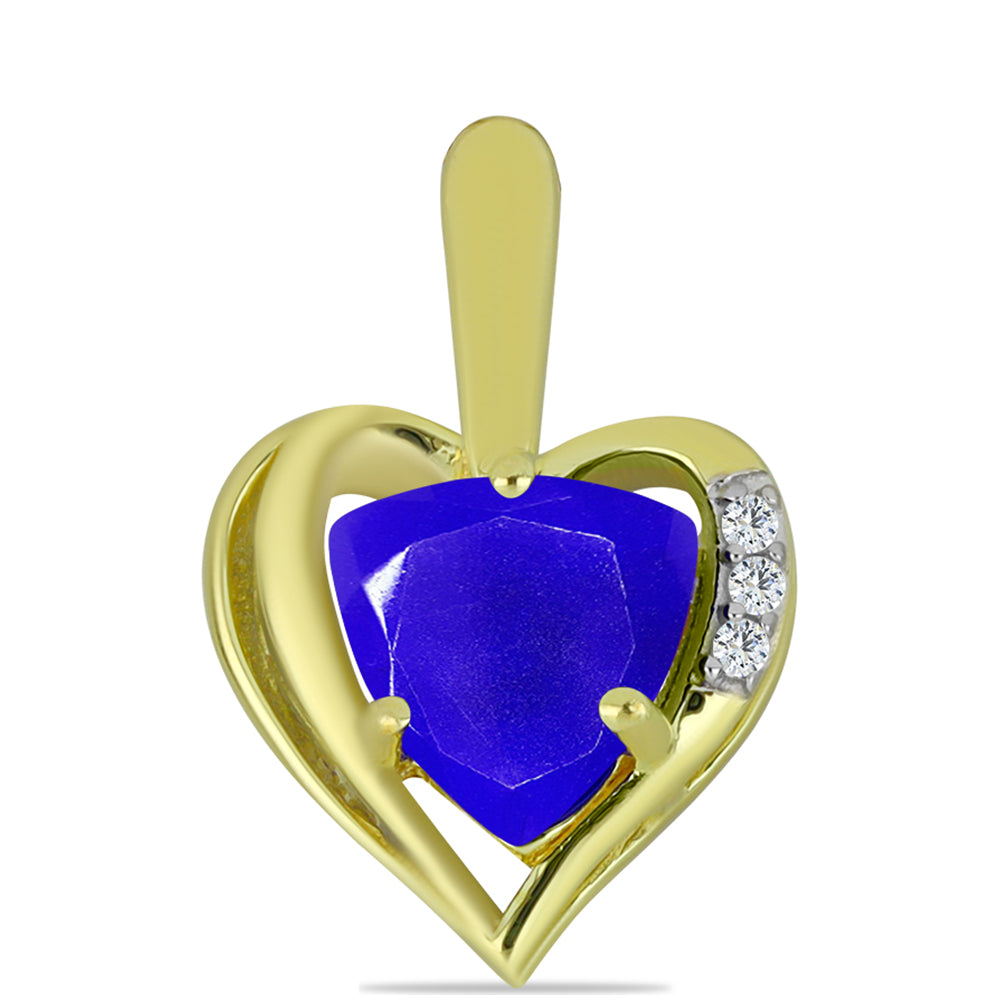 Goldplattierter Silberanhänger mit blauem Achat und weißem Topas