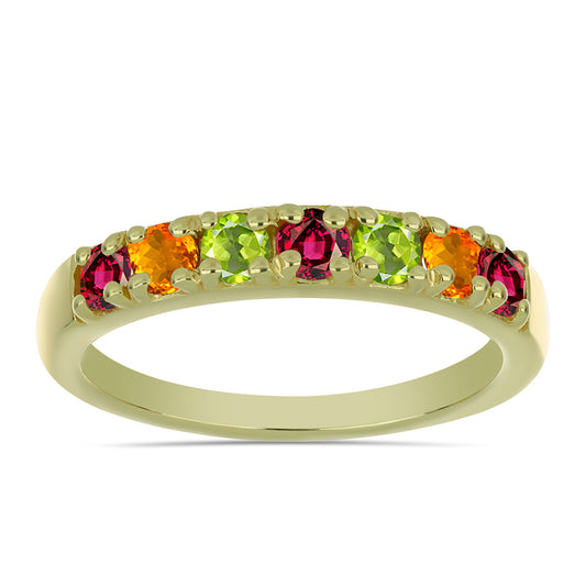 Goldplattierter Silberring mit Chakra Turmalin