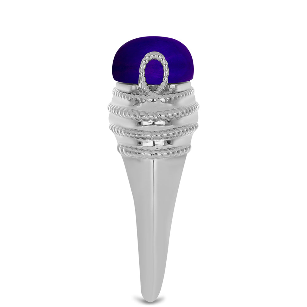 Silberring mit lila Jade