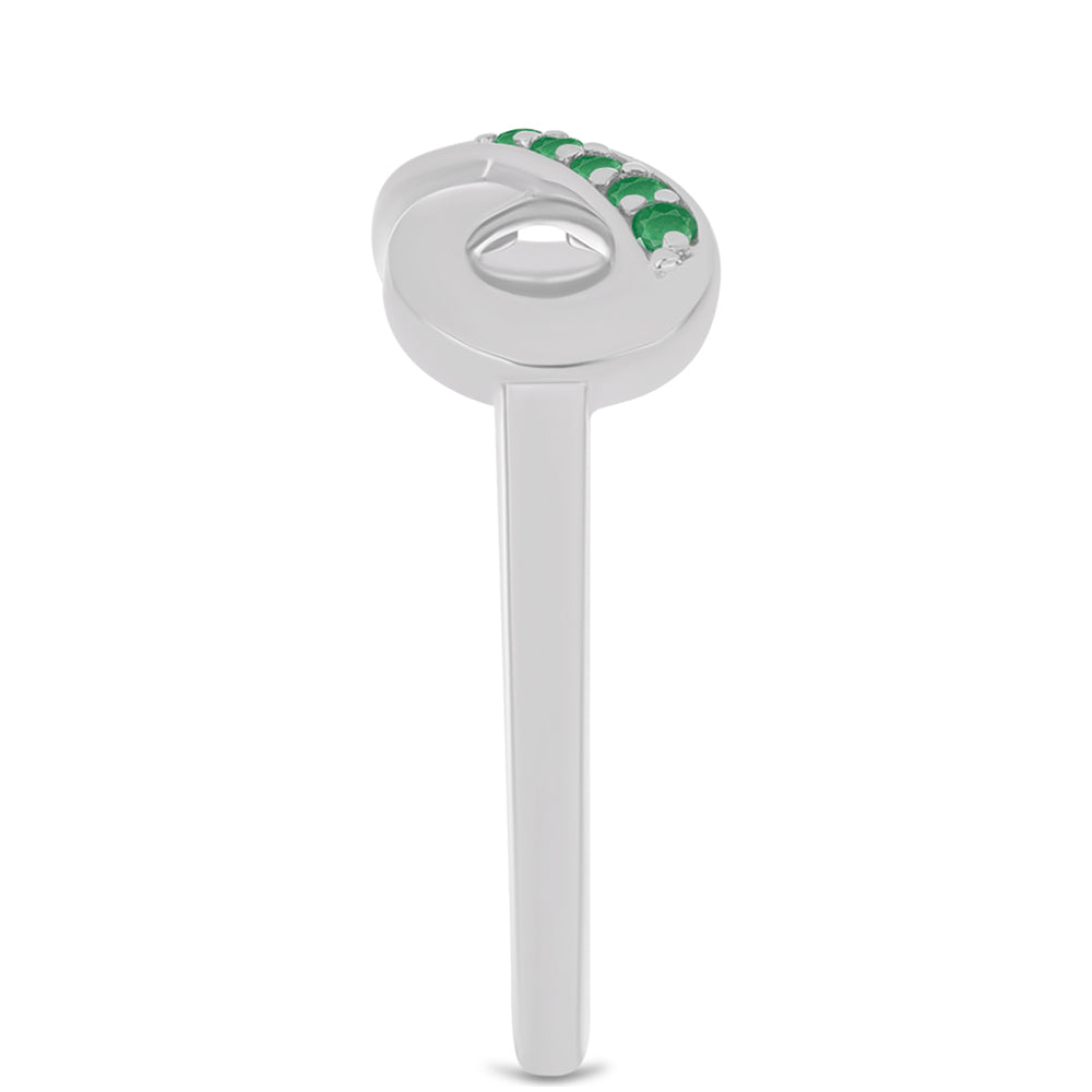 Silberring mit brasilianischem Smaragd