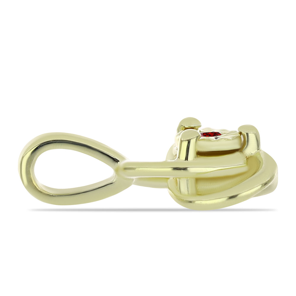 schmuckgarnitur aus Goldplattierte Silber mit rotem Diamant